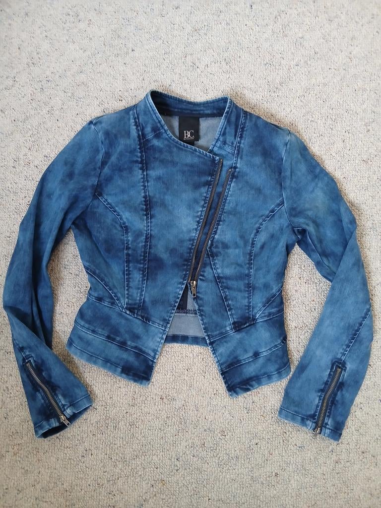 Spijkerjasje te koop mt 38, Maat 38/40 (M), Blauw, Ophalen of Verzenden, Zo goed als nieuw