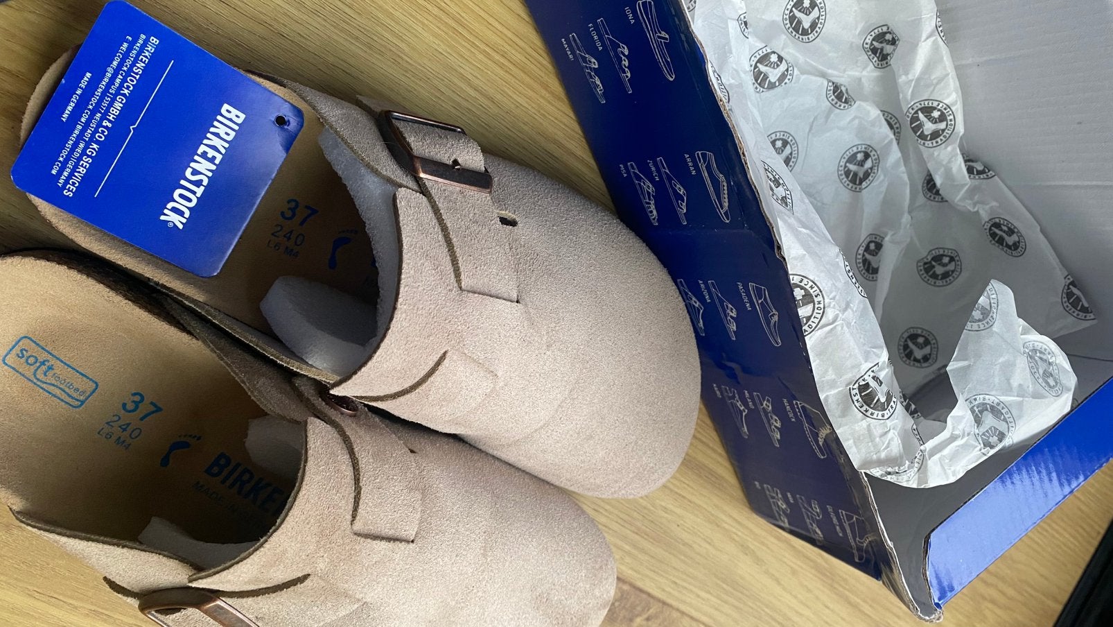 Birkenstocks boston, Nieuw, Ophalen of Verzenden, Instappers, Beige