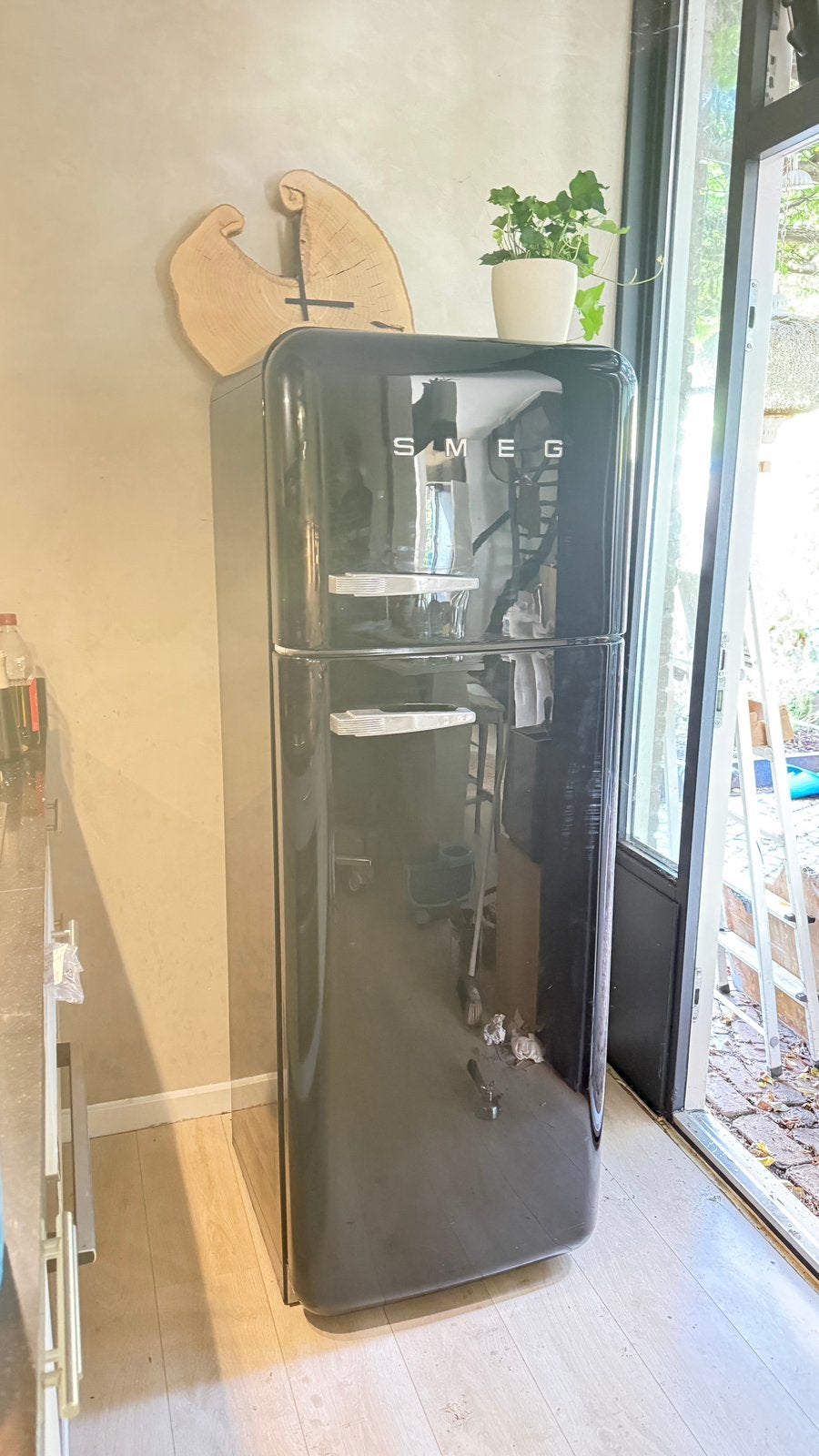 SMEG koel/vries combinatie., Ophalen, 200 liter of meer, Met aparte vriezer, 160 cm of meer