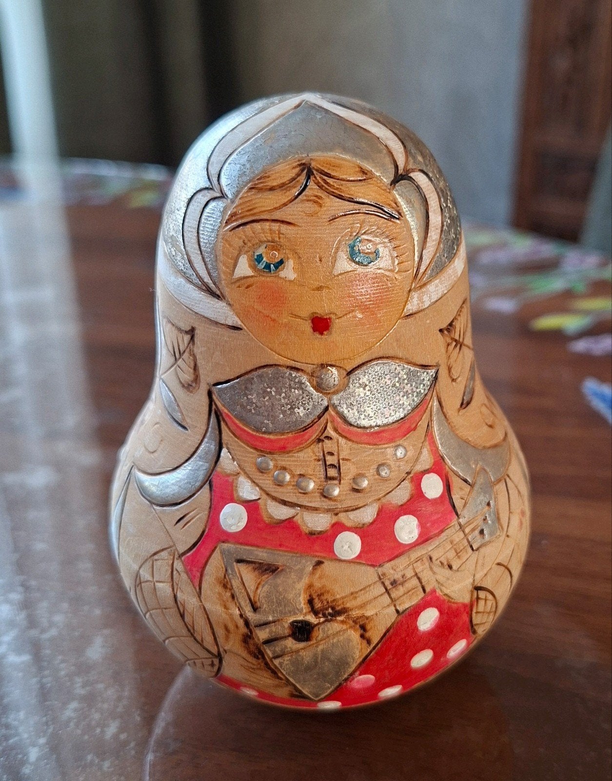 Unieke handgemaakte Matroesjka pop, tuimelaar, Verzamelen, Ophalen of Verzenden