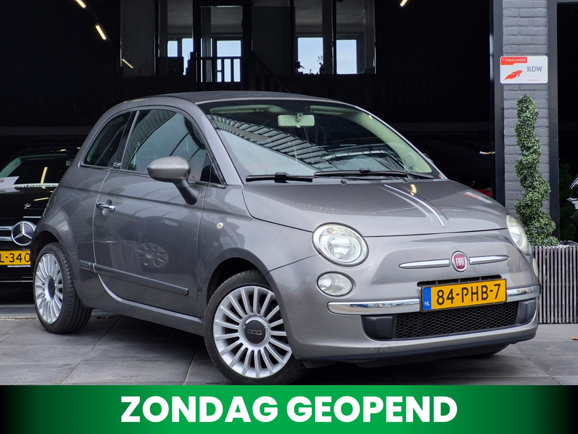 Fiat 500 C 0.9 TwinAir|Cabrio|Leder|Airco|El.Ramen|NAP|PDC, Euro 5, 86 pk, Gebruikt, Handgeschakeld