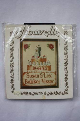 Borduurpakket tegel Trouwdag, Verzenden, Nieuw, Handborduren, Borduurpakket