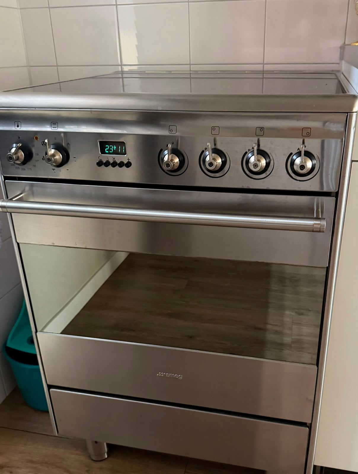 Smeg inductiefornuis, Witgoed en Apparatuur, Fornuizen, Gebruikt, 60 cm of meer, Inductie, Vrijstaand