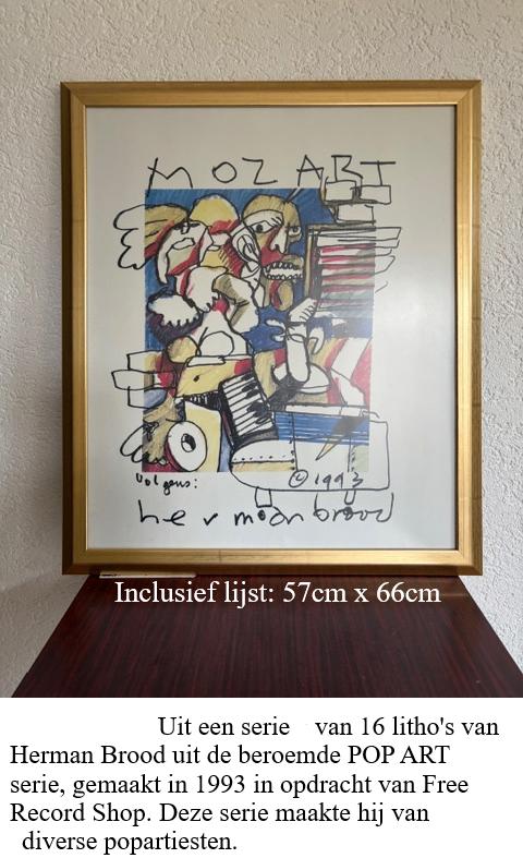 Herman Brood offset druk op papier, kunstdruk op papier., Ophalen