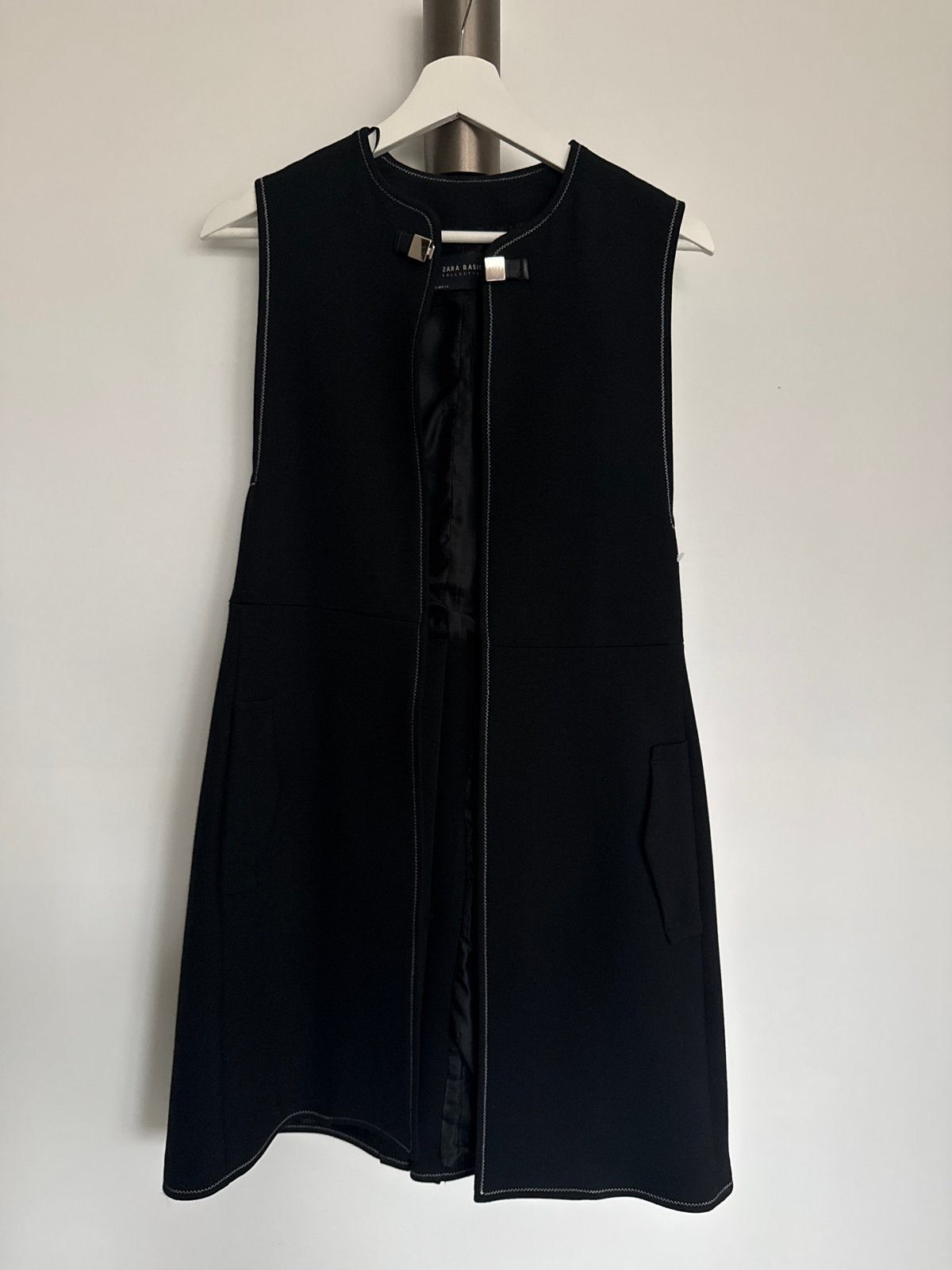 Zara Basic Zwart Mouwloos Jasje XS, Zwart, Ophalen of Verzenden, Zo goed als nieuw, Jasje