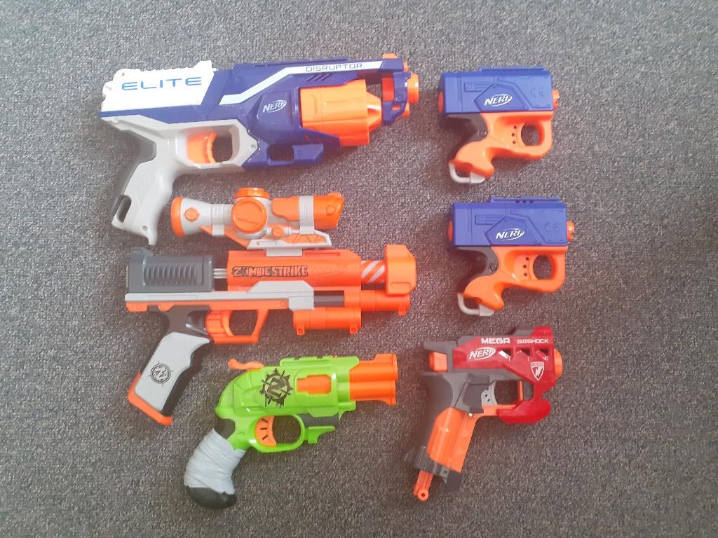 Nerf Pistolen, Kinderen en Baby's, Speelgoed | Buiten | Actiespeelgoed, Ophalen of Verzenden, Zo goed als nieuw