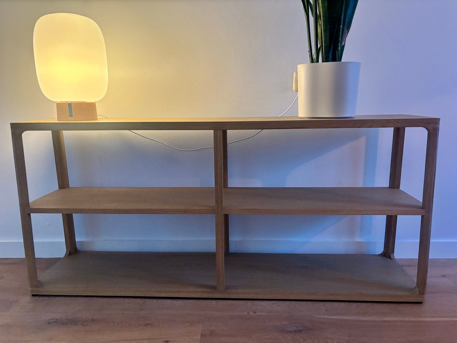 Kave Home eikenhouten boekenkast/dressoir, Ophalen, Met plank(en), 150 tot 200 cm, Eikenhout