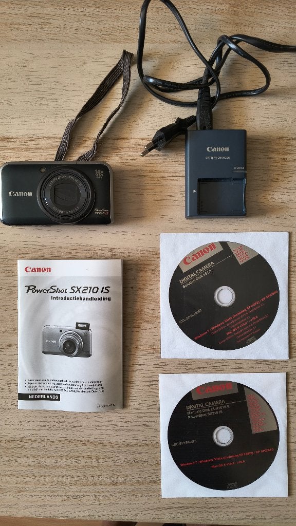 Canon PowerShot SX210 IS Digitale Compact Camera, 14 megapixels, Canon, Ingebouwde flitser, Ophalen of Verzenden