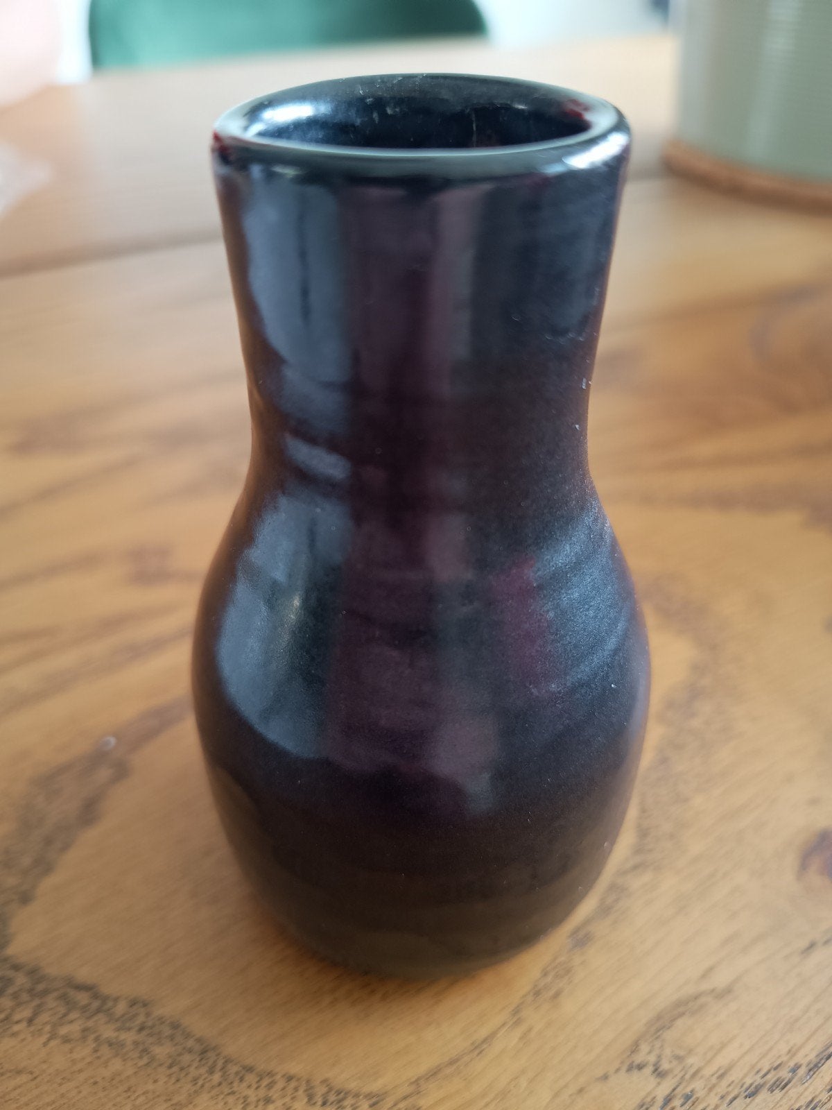 Vintage Mobach Keramiek Vaasje - Donkerbruin Glazuur, Verzenden