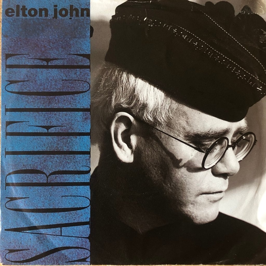 1989	Elton John                  	Sacrifice dld, Fotohoes, 7 inch, Ophalen of Verzenden, Zo goed als nieuw