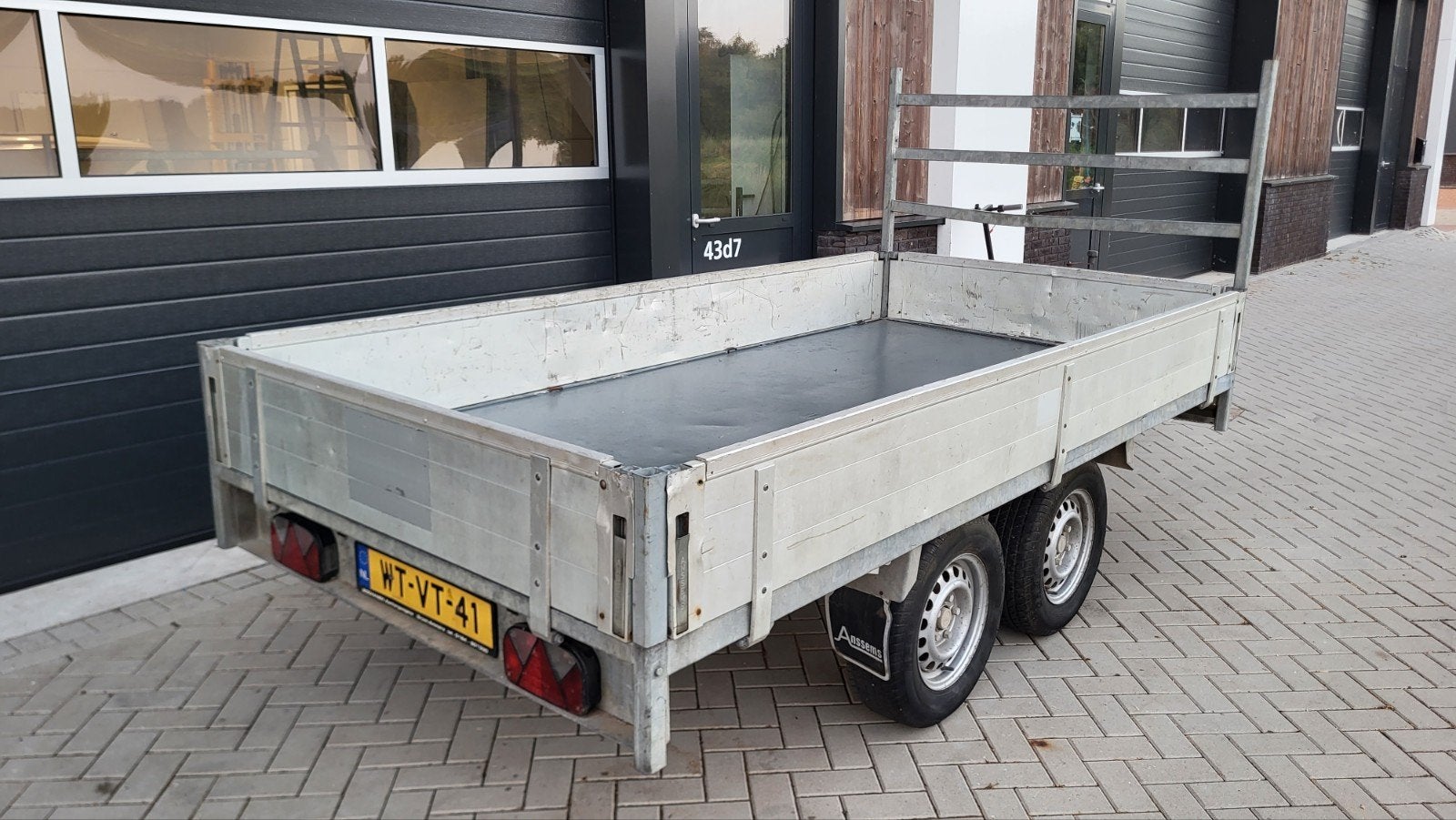 Aanhanger dubbelasser geremd Anssems, Auto diversen, Aanhangers en Bagagewagens, Ophalen, Gebruikt