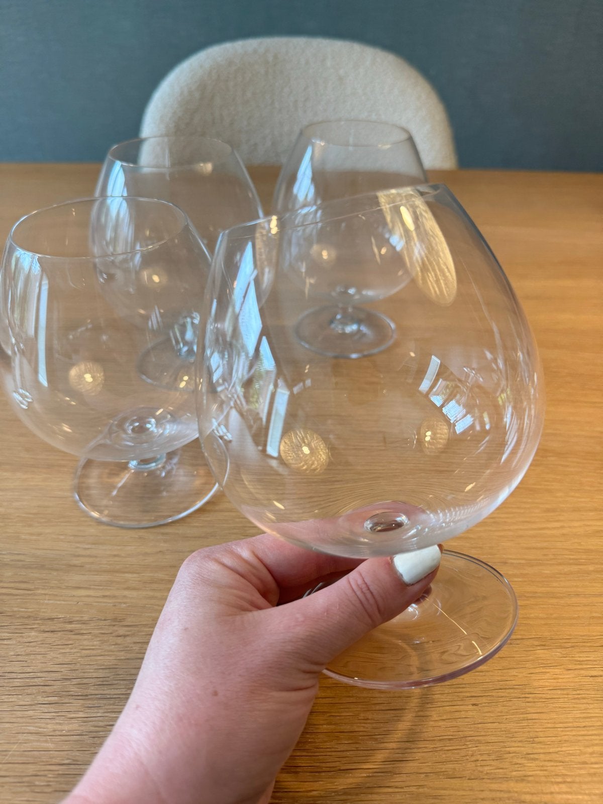 Kristallen cognac glazen Lisa Mori, Glas of Glazen, Overige merken, Verzenden, Klassiek