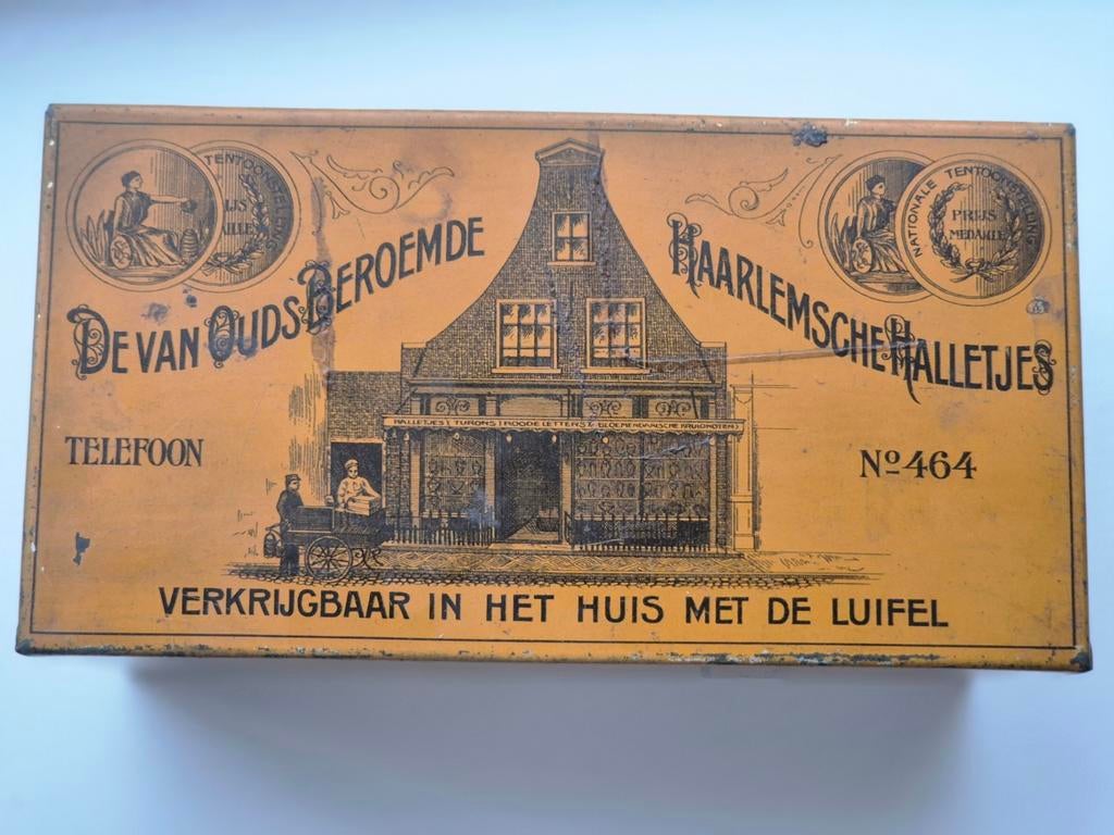 Haarlemsche Halletjes blik Haarlem, Ophalen of Verzenden, Gebruikt, Overige