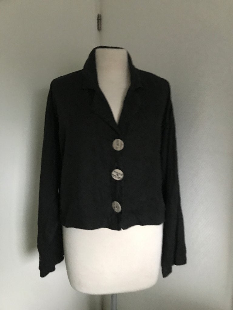 Arthurio lino jasje zwart 100% linnen maat L, Kleding | Dames, Jasjes, Kostuums en Pakken, Verzenden, Zo goed als nieuw, Maat 46/48 (XL) of groter
