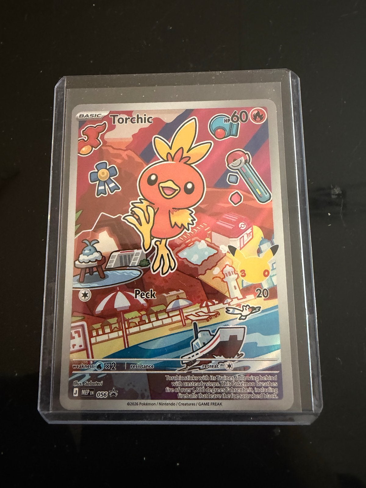 Pokémon Kaart Torchic 056/MEP - Zo goed als nieuw, Ophalen of Verzenden, Zo goed als nieuw, Losse kaart