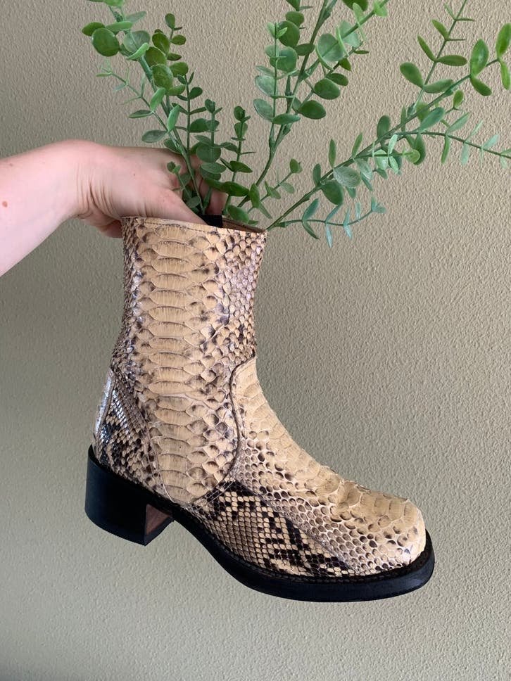 Sendra campus boots 37 retro boots blokhak enkellaarsjes, -, Beige, -, Lage of Enkellaarzen