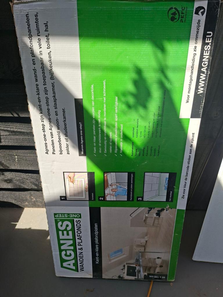 Agnes One-Step Wand- en Plafondpanelen (2 stuks), Doe-het-zelf en Verbouw, Ophalen, Nieuw