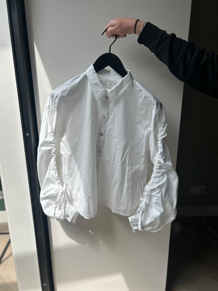 Blouse merk Nukus, maat m, kleur wit, Kleding | Dames, Ophalen of Verzenden, Zo goed als nieuw, Maat 38/40 (M), Wit