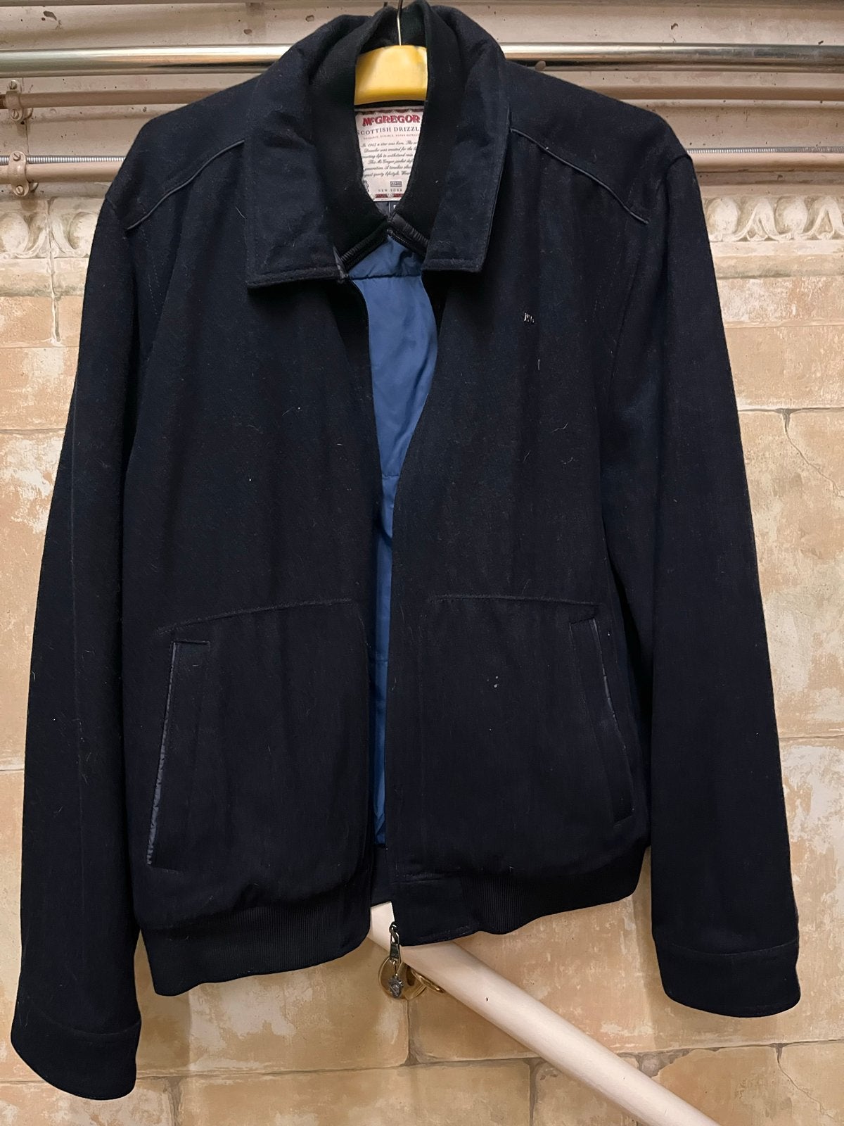 Wollen McGregor Heren Jas - Maat 58 (XL), Kleding | Heren, Ophalen of Verzenden, Gedragen, Maat 56/58 (XL), Zwart