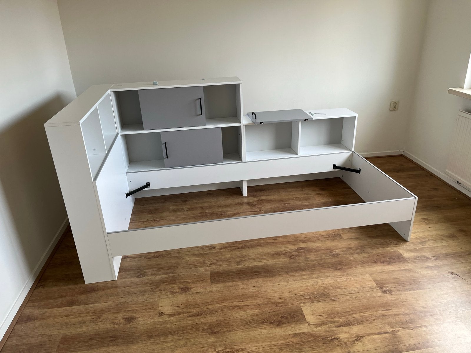 Zo goed als nieuw tienerbed met matras, Ophalen, 90 cm, Eenpersoons, Wit
