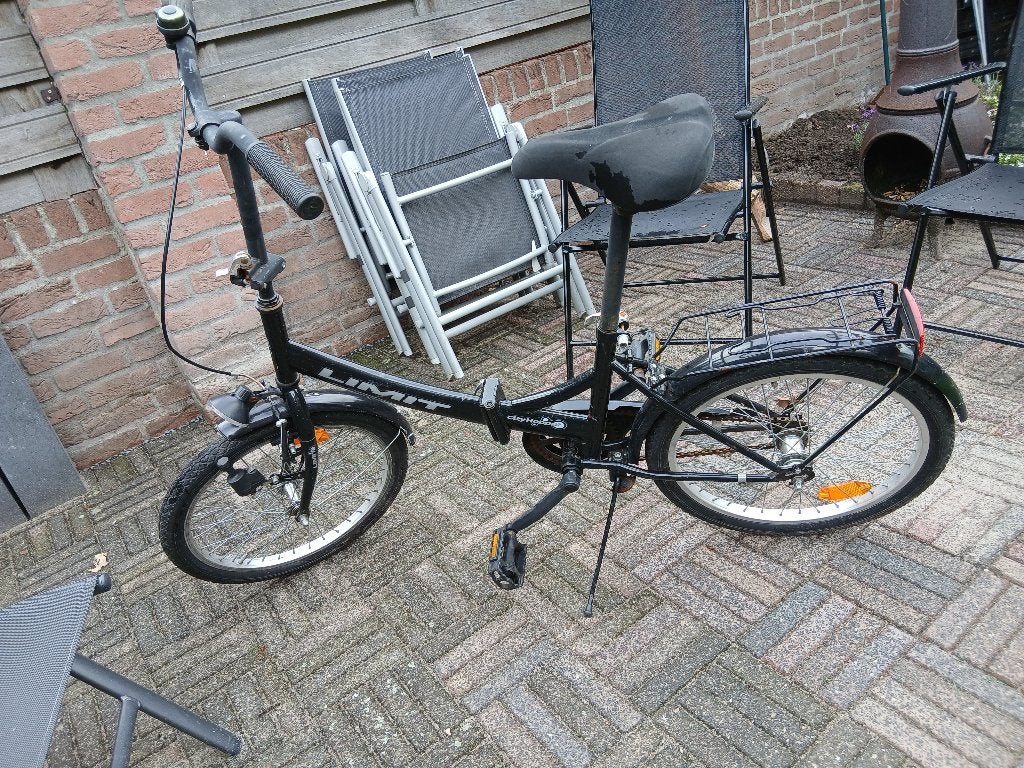 Vouwfiets, Terugtraprem, Gebruikt, 16 tot 18 inch, Totaal opvouwbaar
