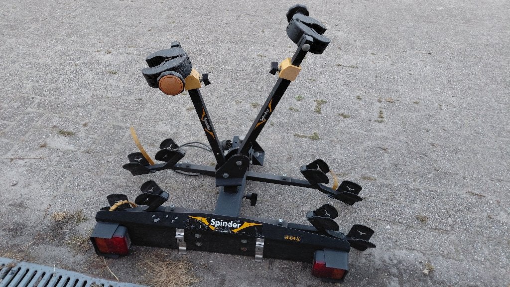 Fietsendrager Spinder Hawk, Auto diversen, Fietsendragers, Ophalen, 2 fietsen, Gebruikt, Trekhaakdrager