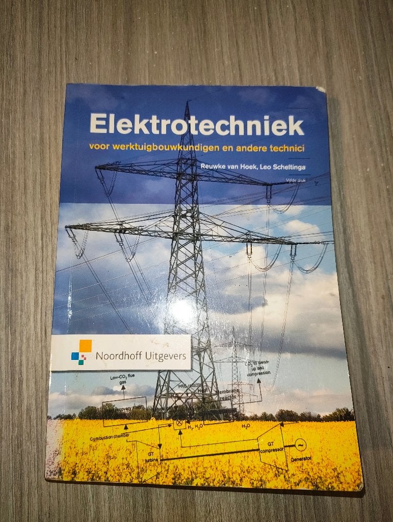 Elektrotechniek voor werktuigbouwkundigen 5e druk - Van Hoek, Gelezen, Noordhoff Uitgevers, Beta, HBO