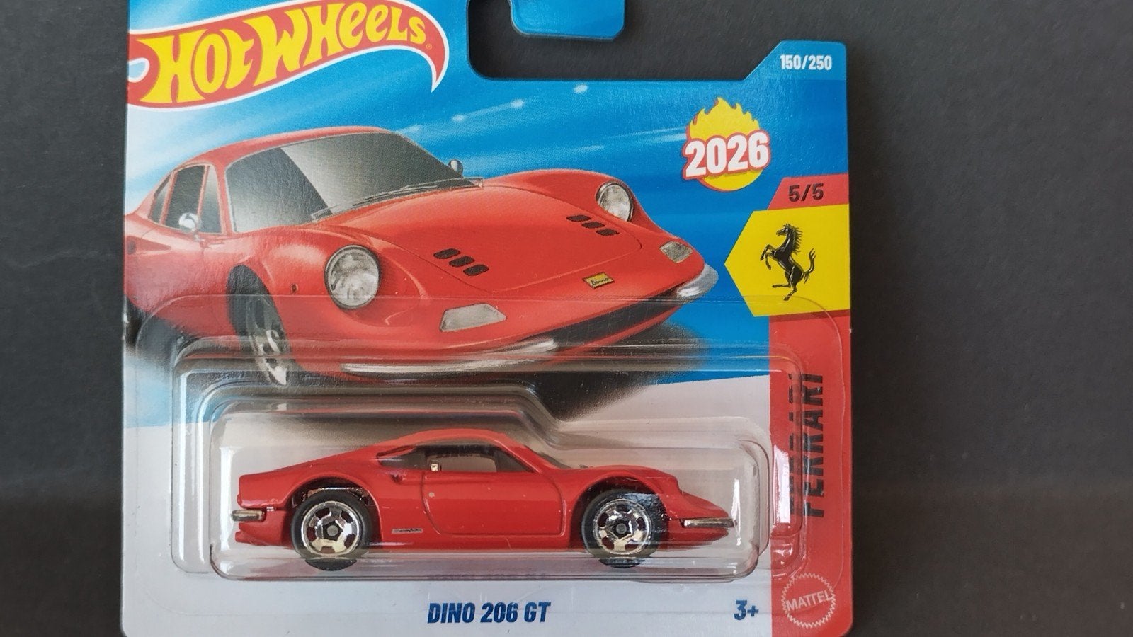 Ferrari Dino 246 GT 1:64 Hotwheels Pol, Hobby en Vrije tijd, Auto, Verzenden, ., Nieuw