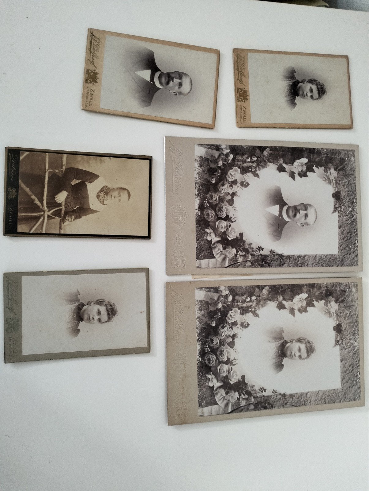 Cabinet kaarten / oude foto s uit zwolle, Verzamelen, Ophalen of Verzenden, Voor 1940