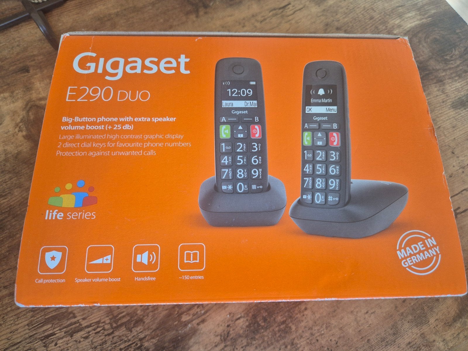 Gigaset E290 Duo – 2 draadloze telefoons grote toetsen, Telecommunicatie, Ophalen of Verzenden