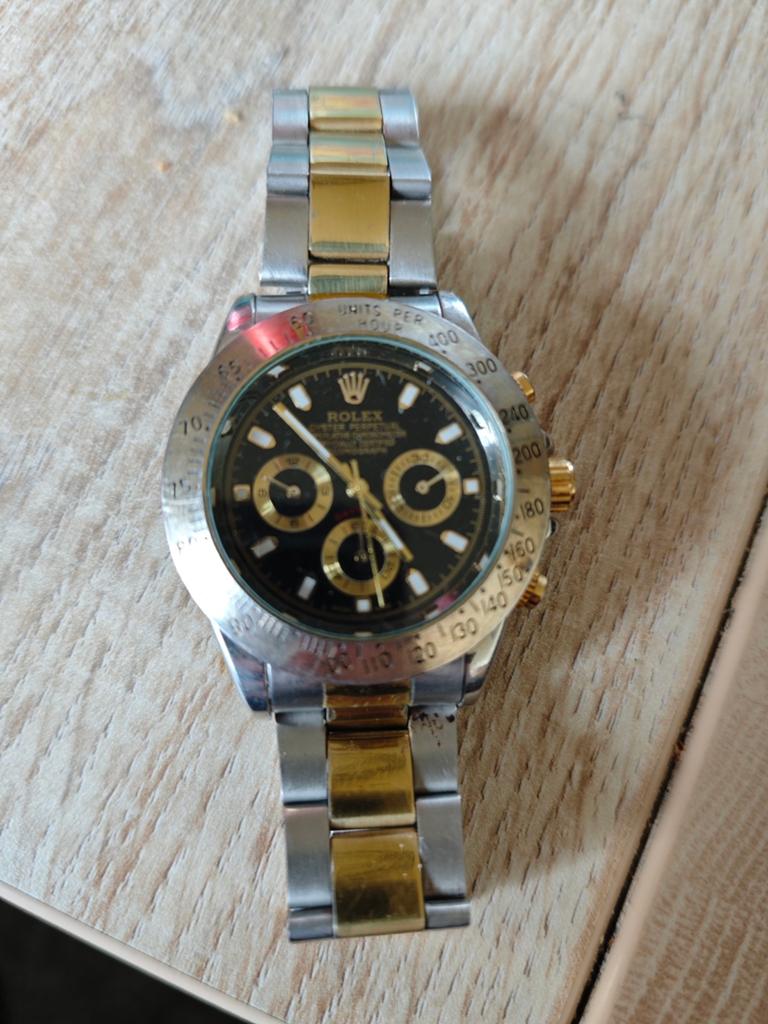 Rolex imitatie herenhorloge, Sieraden, Tassen en Uiterlijk, Horloges | Heren, Ophalen of Verzenden, Zo goed als nieuw, Staal, Rolex