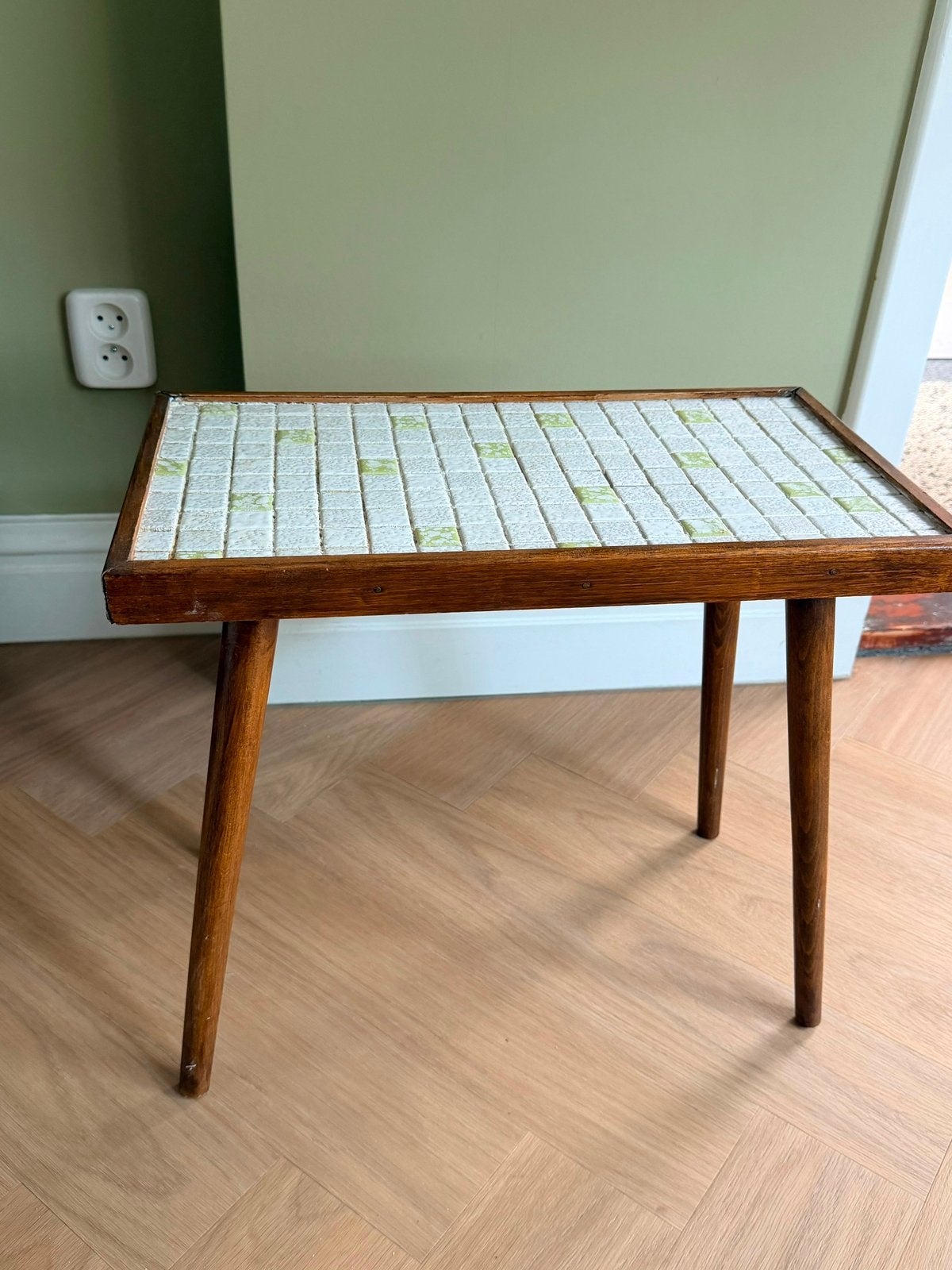 Vintage tafeltje mozaïek, Ophalen, Minder dan 45 cm, Minder dan 55 cm, Gebruikt