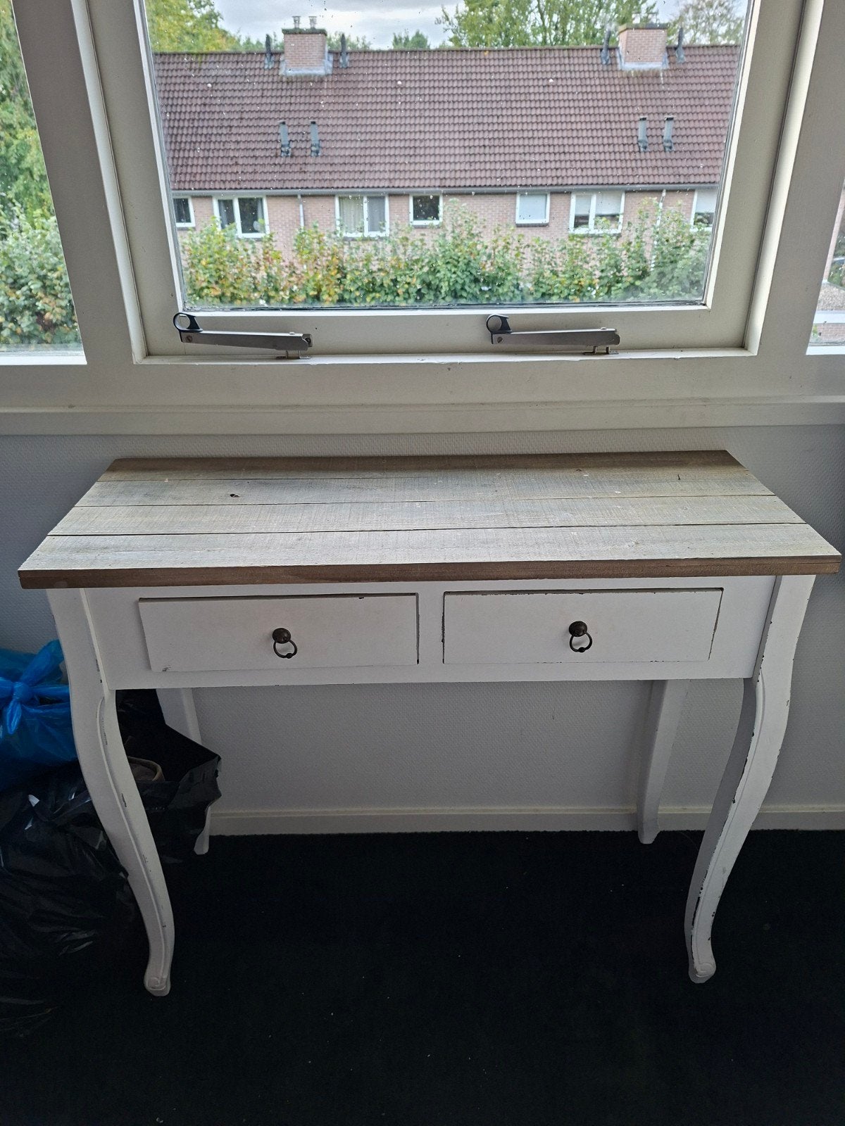 Sierlijk bureau/sidetable met 2 lades - L35x91xh78, Ophalen, Overige typen, Gebruikt, Vintage