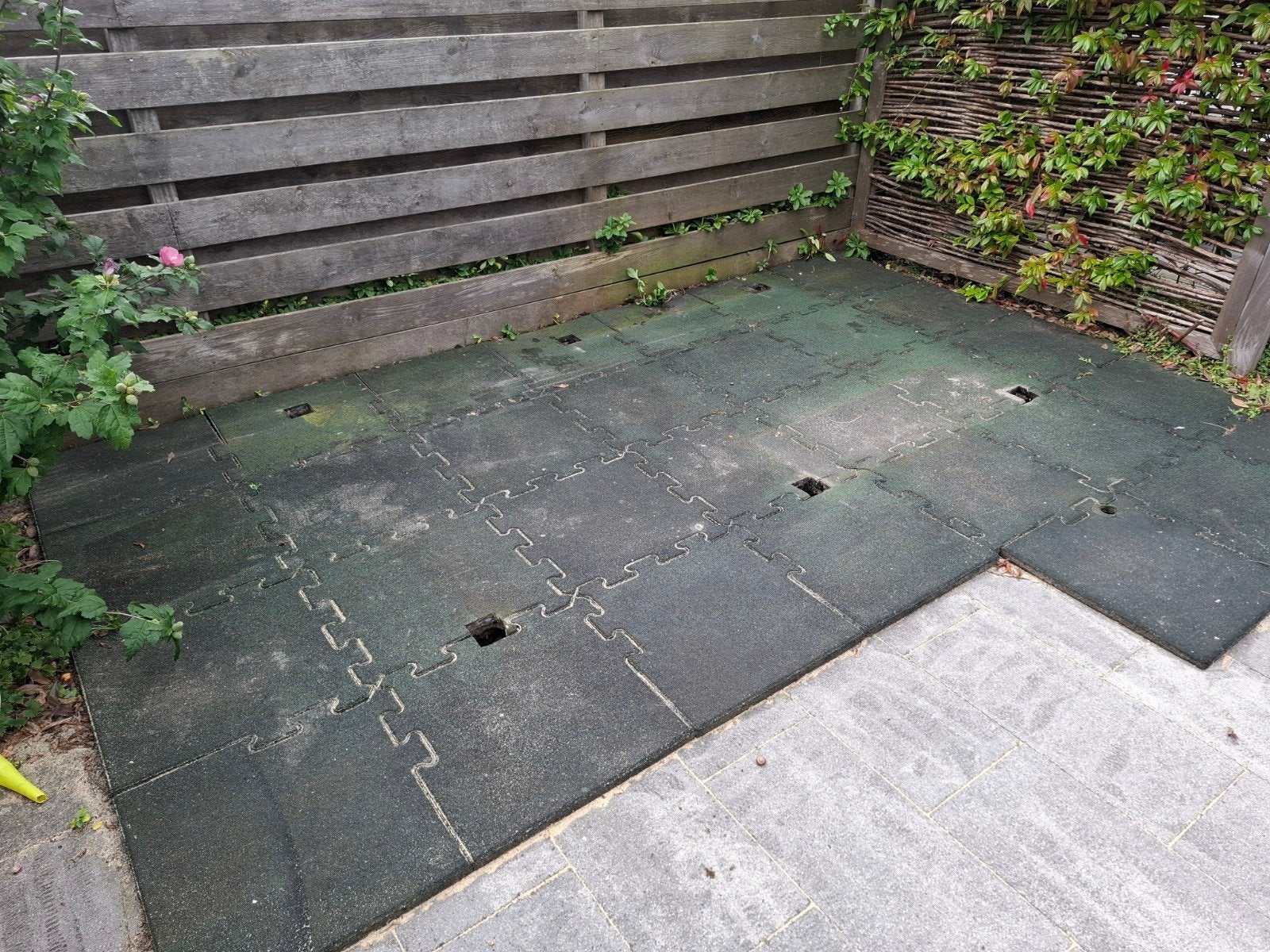 Rubberen terrastegels, Tuin en Terras, Ophalen, Gebruikt, Overige typen, Rubber