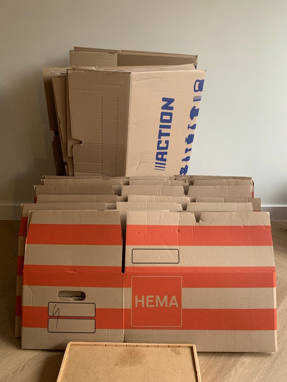 Verhuisdozen (Hema & Action), Ophalen, Overige materialen, Minder dan 50 cm, Gebruikt
