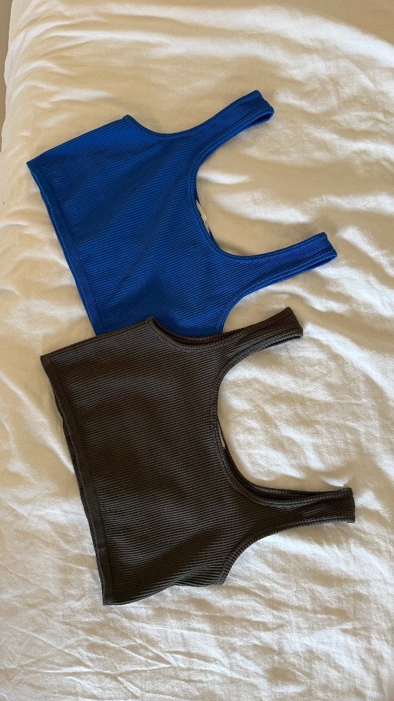 Rib top, Kleding | Dames, Tops, Verzenden, New Yorker, Zo goed als nieuw, Grijs