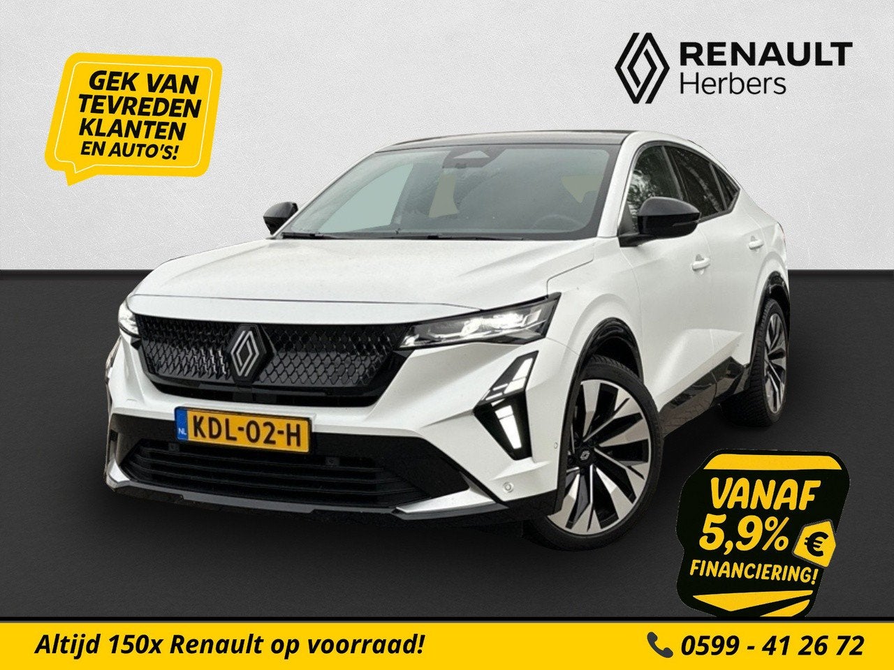 Renault Rafale 1.2 E-Tech full hybrid 200 techno STOEL/STUUR, Auto's, Renault, Dealer onderhouden, Gebruikt, 1199 cc, Leder en Stof