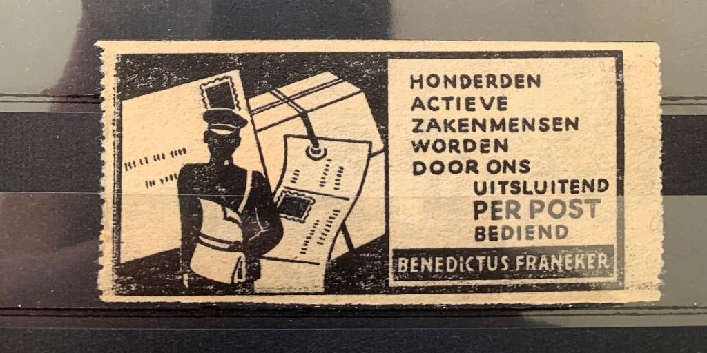 Sluitzegel Benedictus Franeker, Postzegels en Munten, Verzenden, Na 1940, Gestempeld