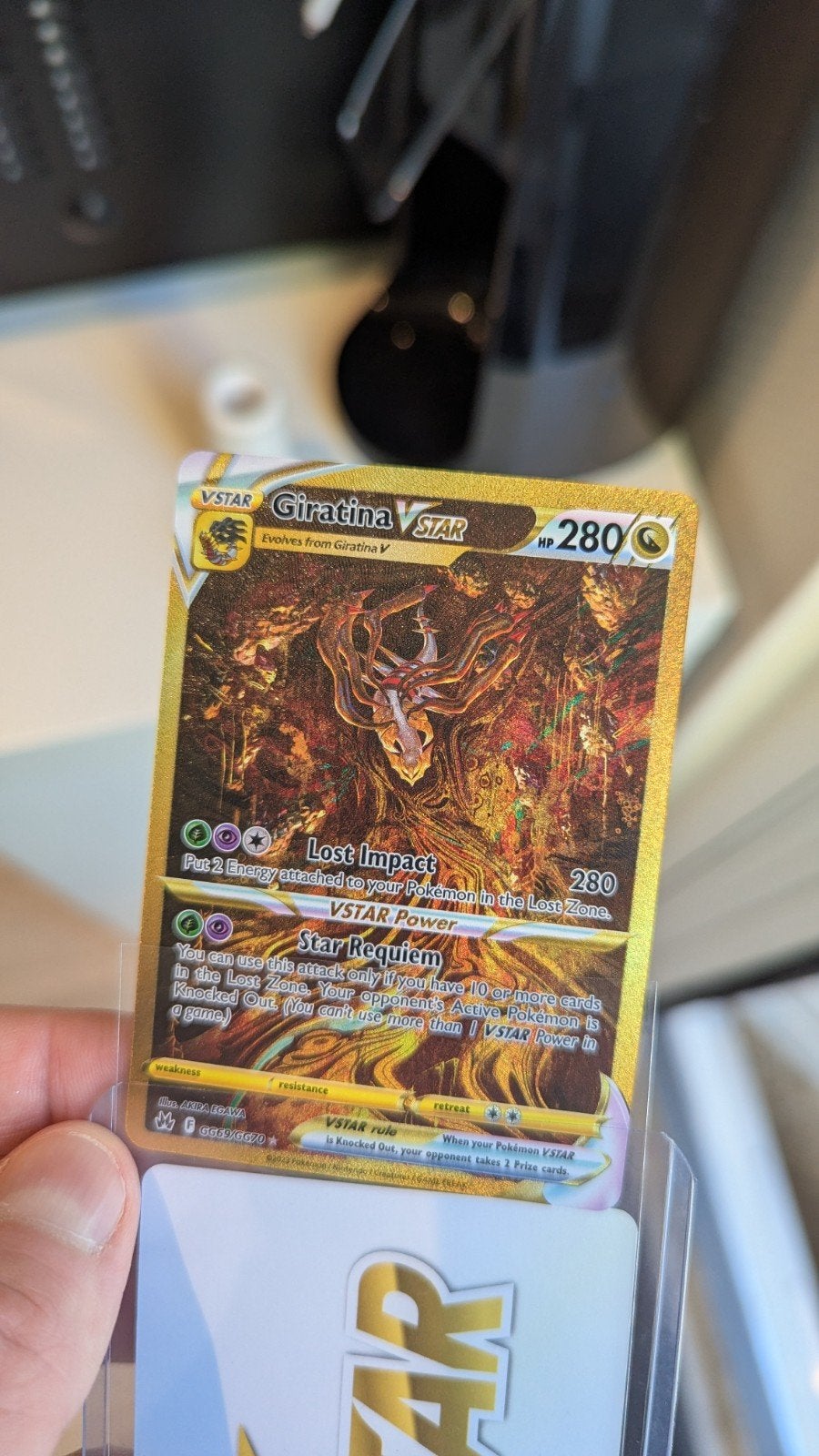 Pokémon Kaart - Giratina VSTAR (CRZ GG69) - Crown Zenith, Hobby en Vrije tijd, Verzamelkaartspellen | Pokémon, Ophalen, Zo goed als nieuw