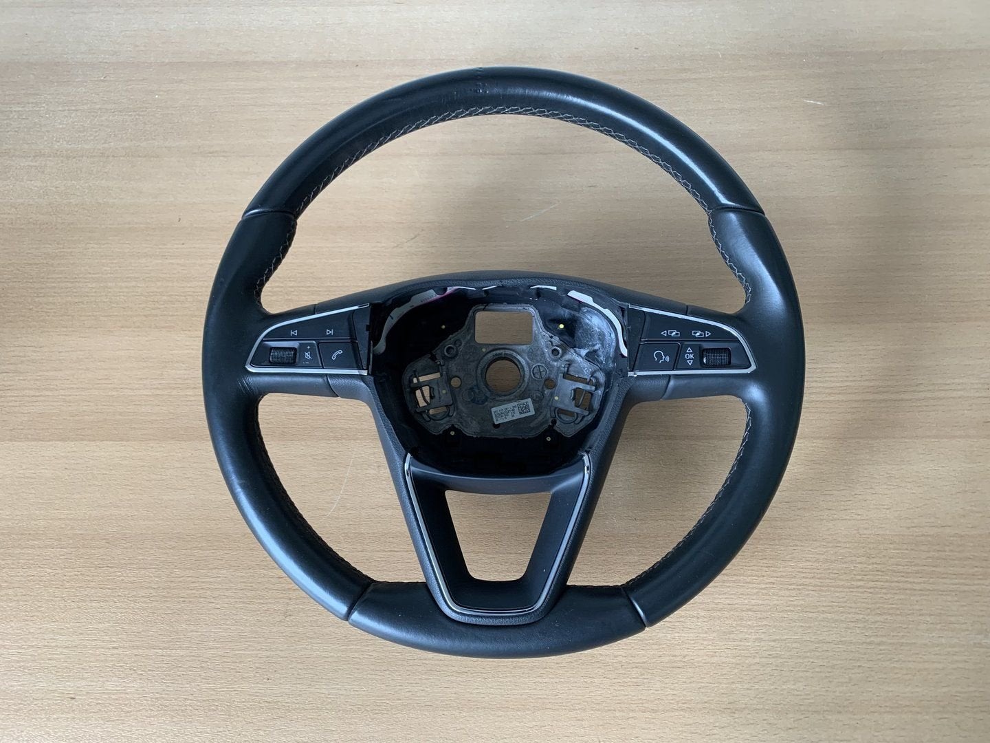 stuurwiel seat leon 5F / ibiza V 2012 tot 2019 Leer knopjes, Gebruikt, -, -, Ophalen of Verzenden