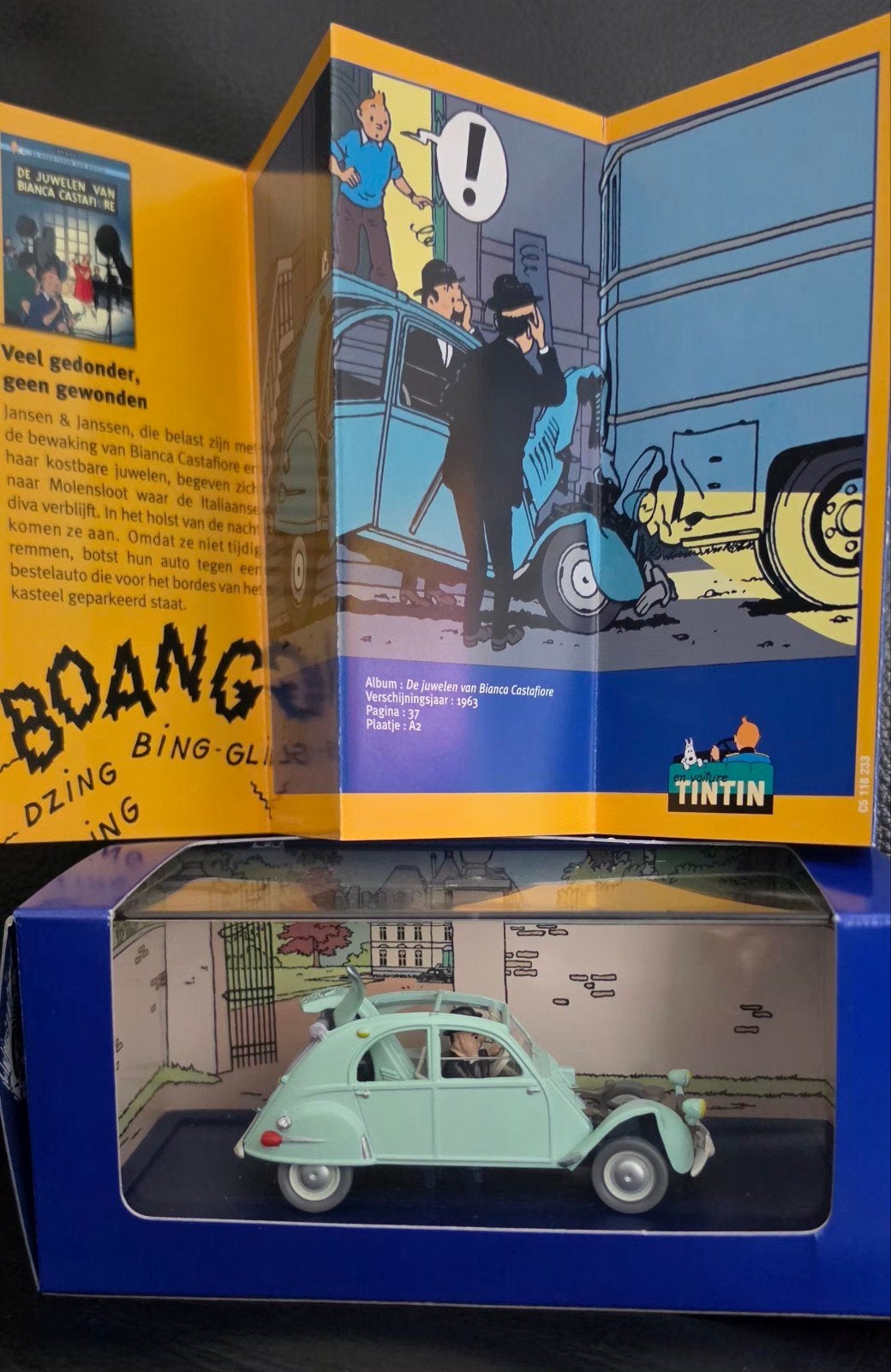 Tintin De Juwelen van Bianca Castafiore 2CV modelauto, Verzamelen, Ophalen of Verzenden, Zo goed als nieuw