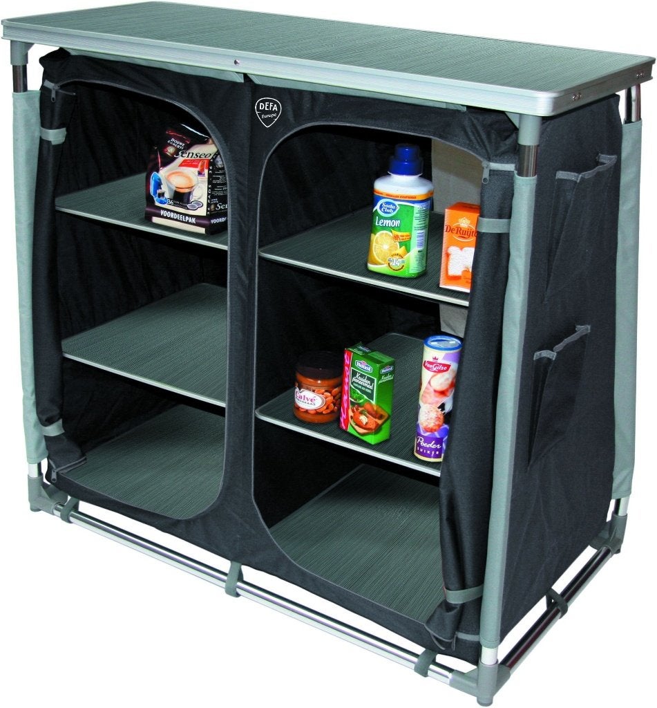 DEFA camping (voor) tent kast Schuin 102x57x98, Caravans en Kamperen, Kampeeraccessoires, Gebruikt, Ophalen