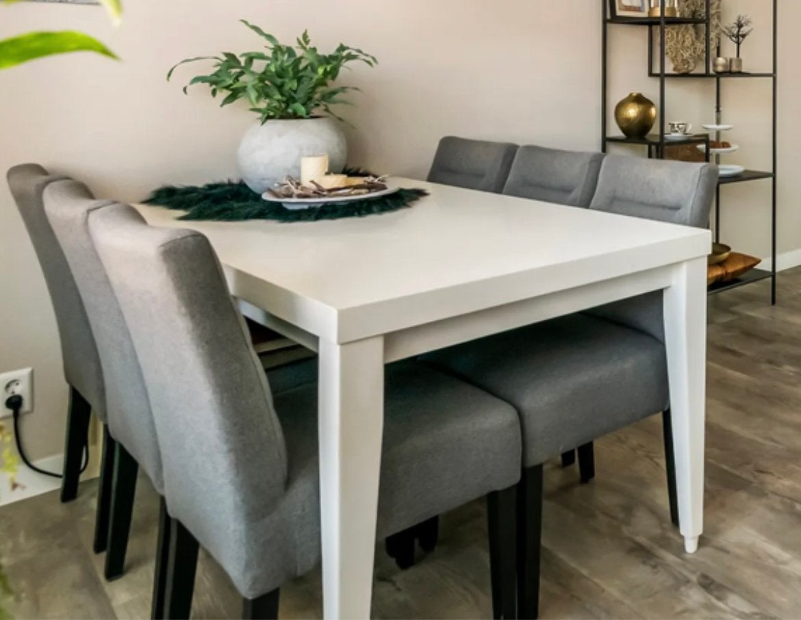 Eetkamertafel / Keukentafel / Tafel 90x160 Wit hout, Huis en Inrichting, Tafels | Eettafels, Ophalen, 50 tot 100 cm, Zo goed als nieuw