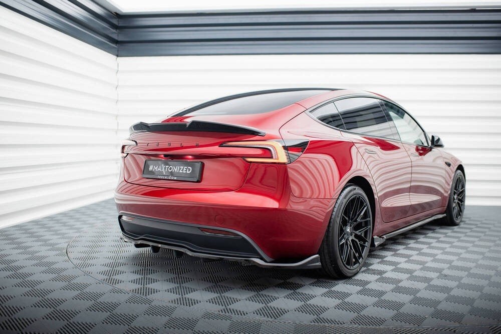 Voorlip sideskirt diffuser spoiler - Tesla Model 3 Highland, Auto diversen, Ophalen of Verzenden