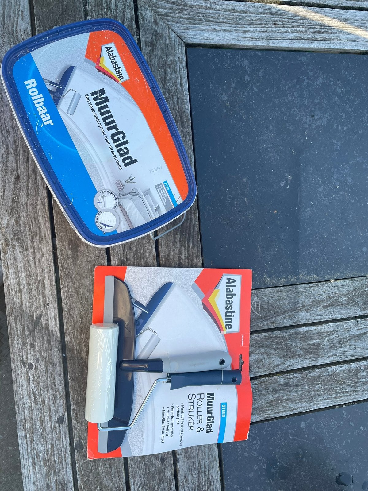 NIEUW Alabastine muurglad met roller, Ophalen, Zo goed als nieuw, Wit