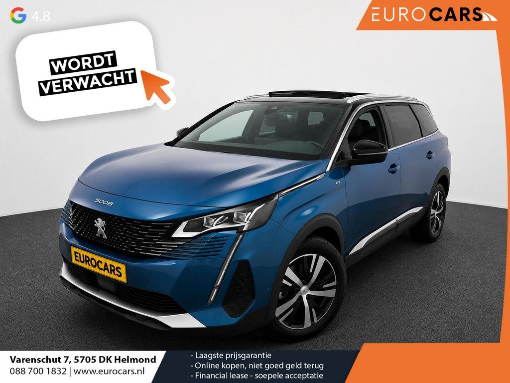 Peugeot 5008 1.2 PureTech GT 7 persoons Panoramdak Trekhaak, Auto's, Peugeot, Gebruikt, Euro 6, 1199 cc, 3 cilinders