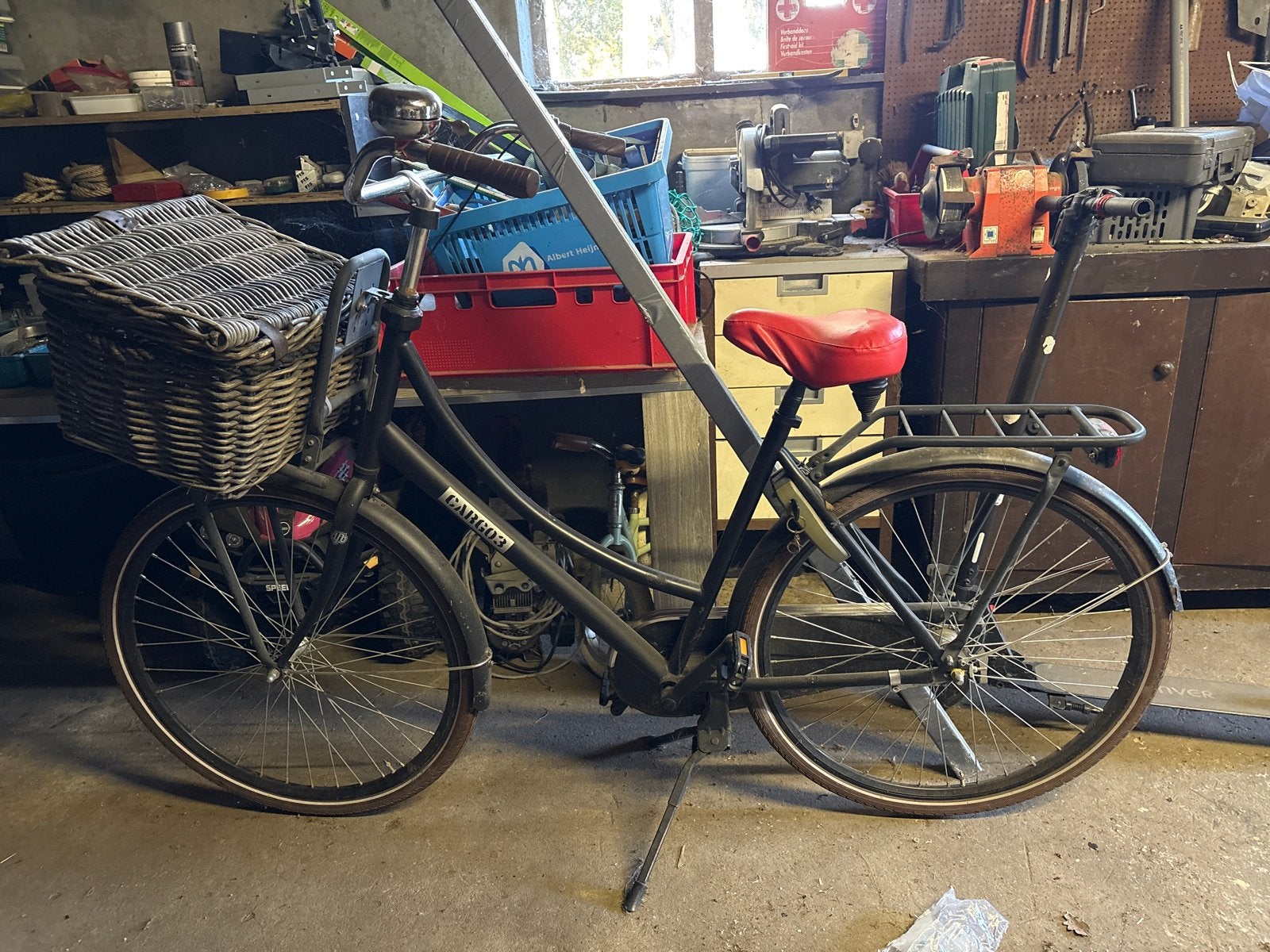 Stevige Transportfiets met Mand - Ideaal voor Boodschappen, Terugtraprem, Ophalen, Overige merken, 53 tot 56 cm