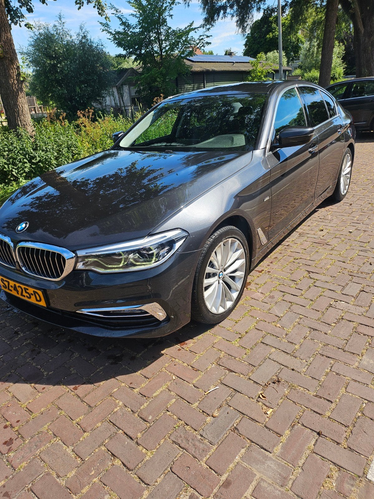 BMW 5-Serie 520d 190pk 2018 Grijs, Auto's, BMW, Automaat, Achterwielaandrijving, 1995 cc, Diesel