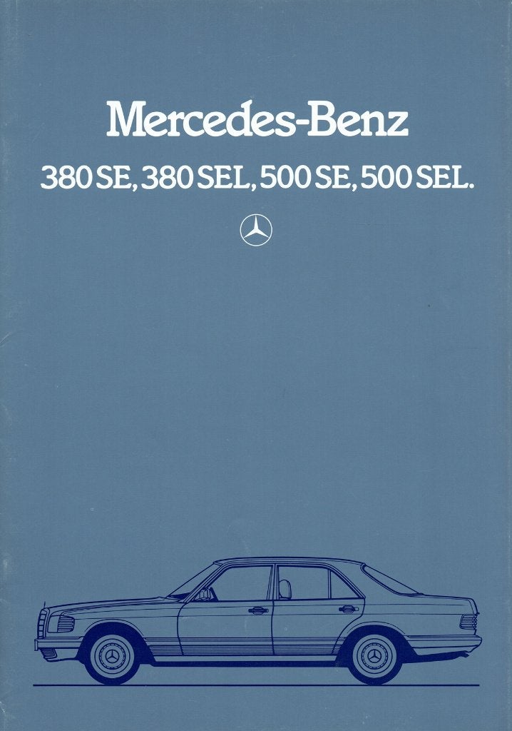 Folder Mercedes-Benz S-klasse 380 SE(L) - 500 SE(L) (1983), Verzenden, Gelezen, Mercedes