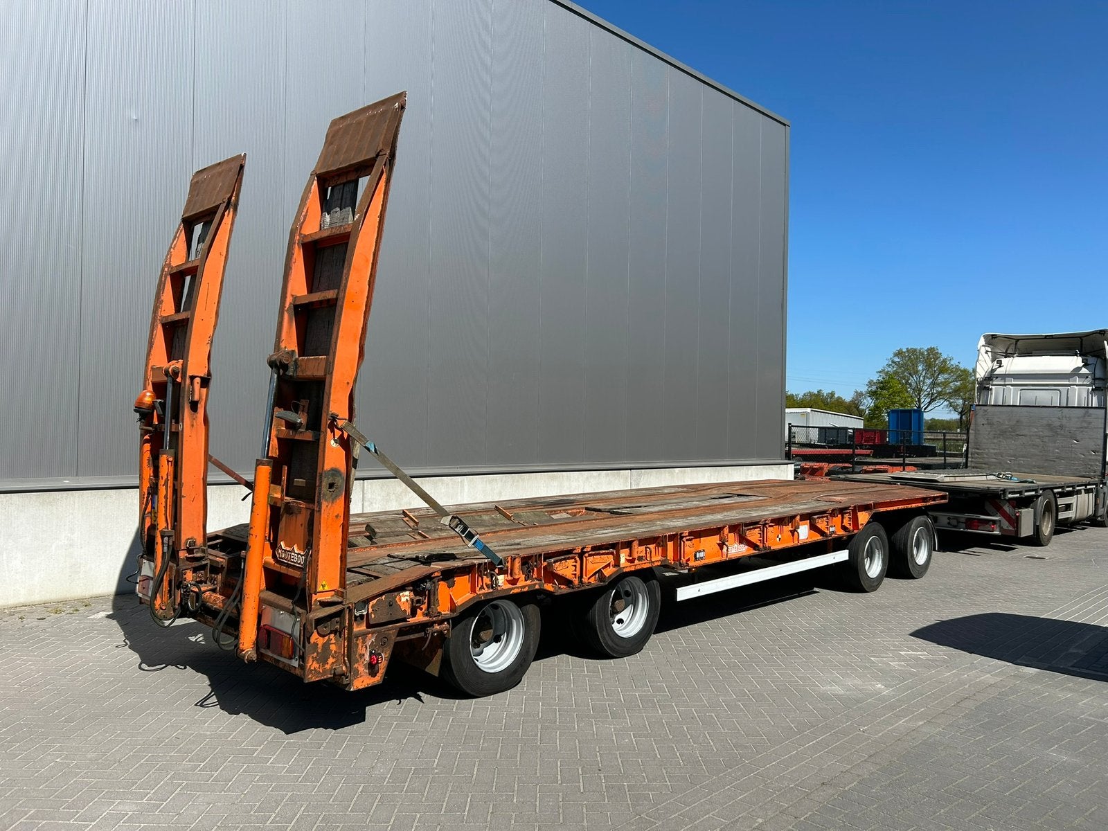 Nooteboom dieplader 4 as, Ophalen, Glastuinbouw, Transport
